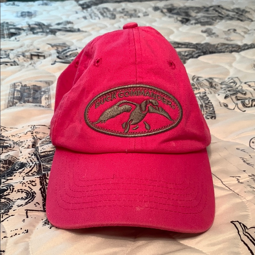 Duck Commander Hot Pink Baseball Cap with Embroidered Front